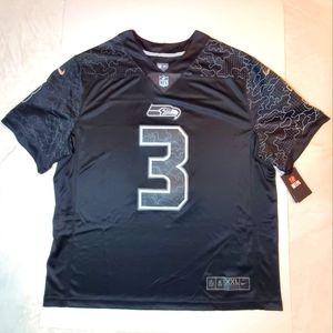 NEW Nike Seattle Seahawks Black Jersey 2XL Russell Wilson 45NM-00A-78F-002